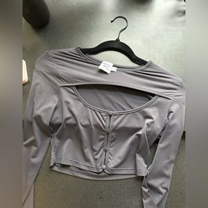Princess polly Gray Cutout Long sleeve